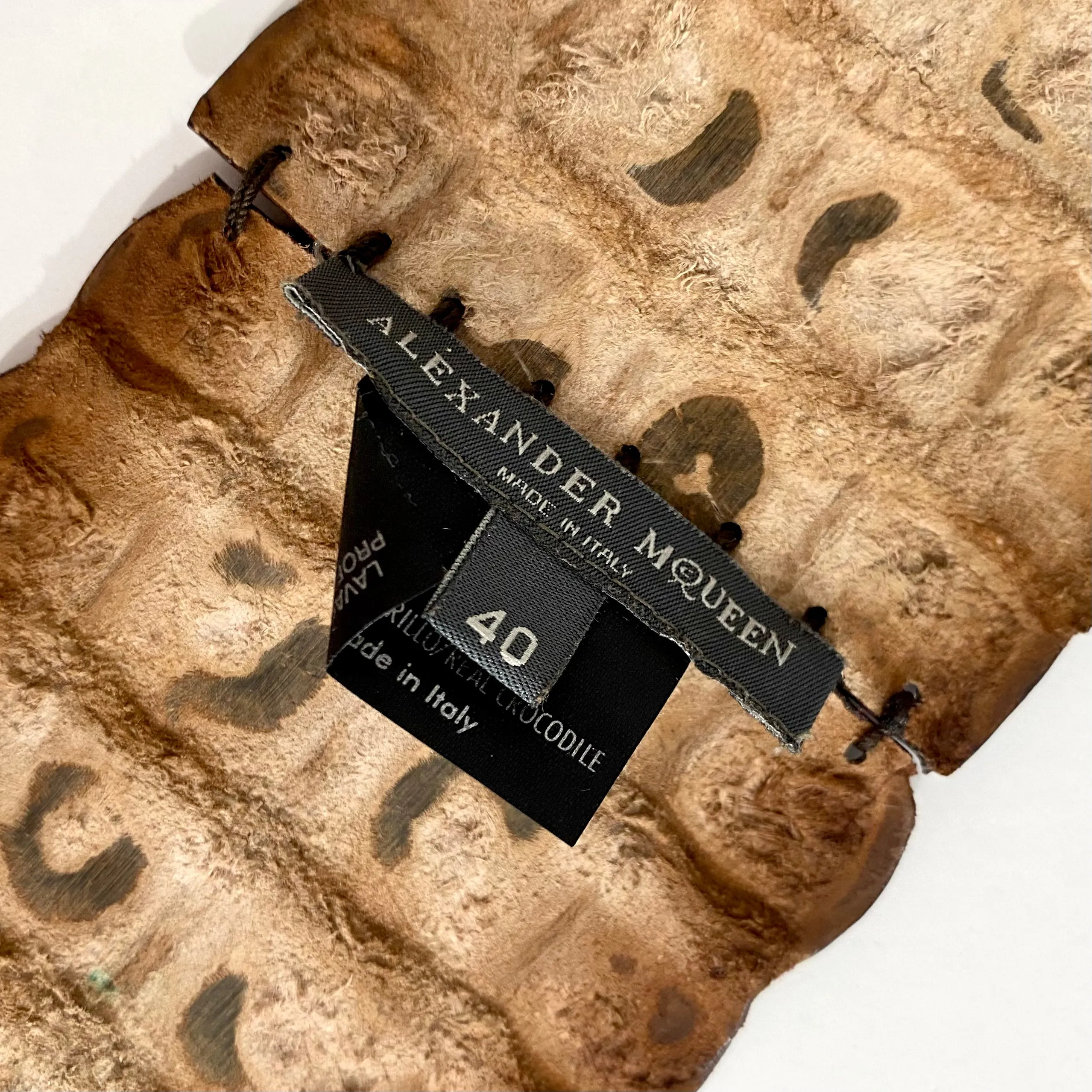 Alexander McQueen Crocodile Tail Belt