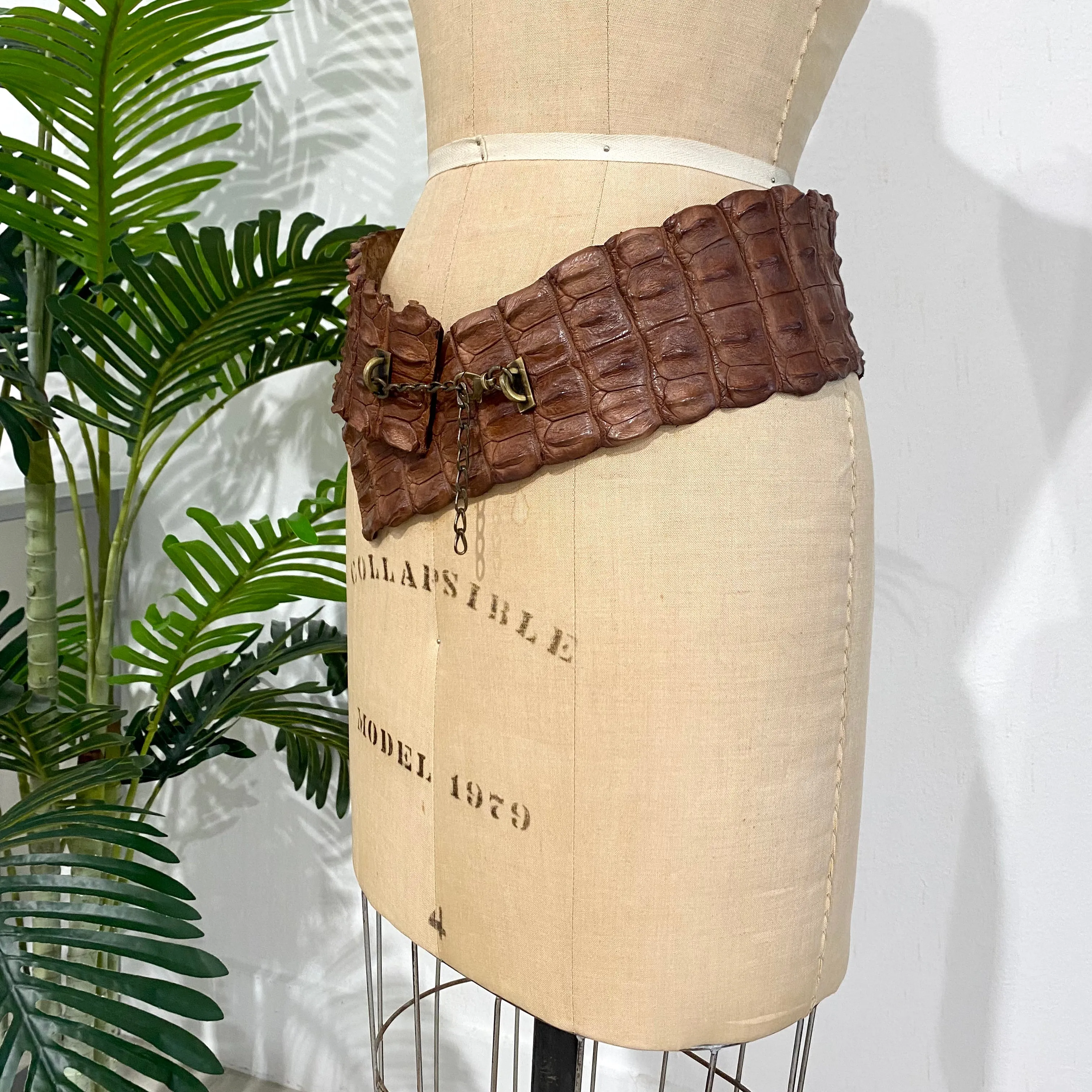 Alexander McQueen Crocodile Tail Belt