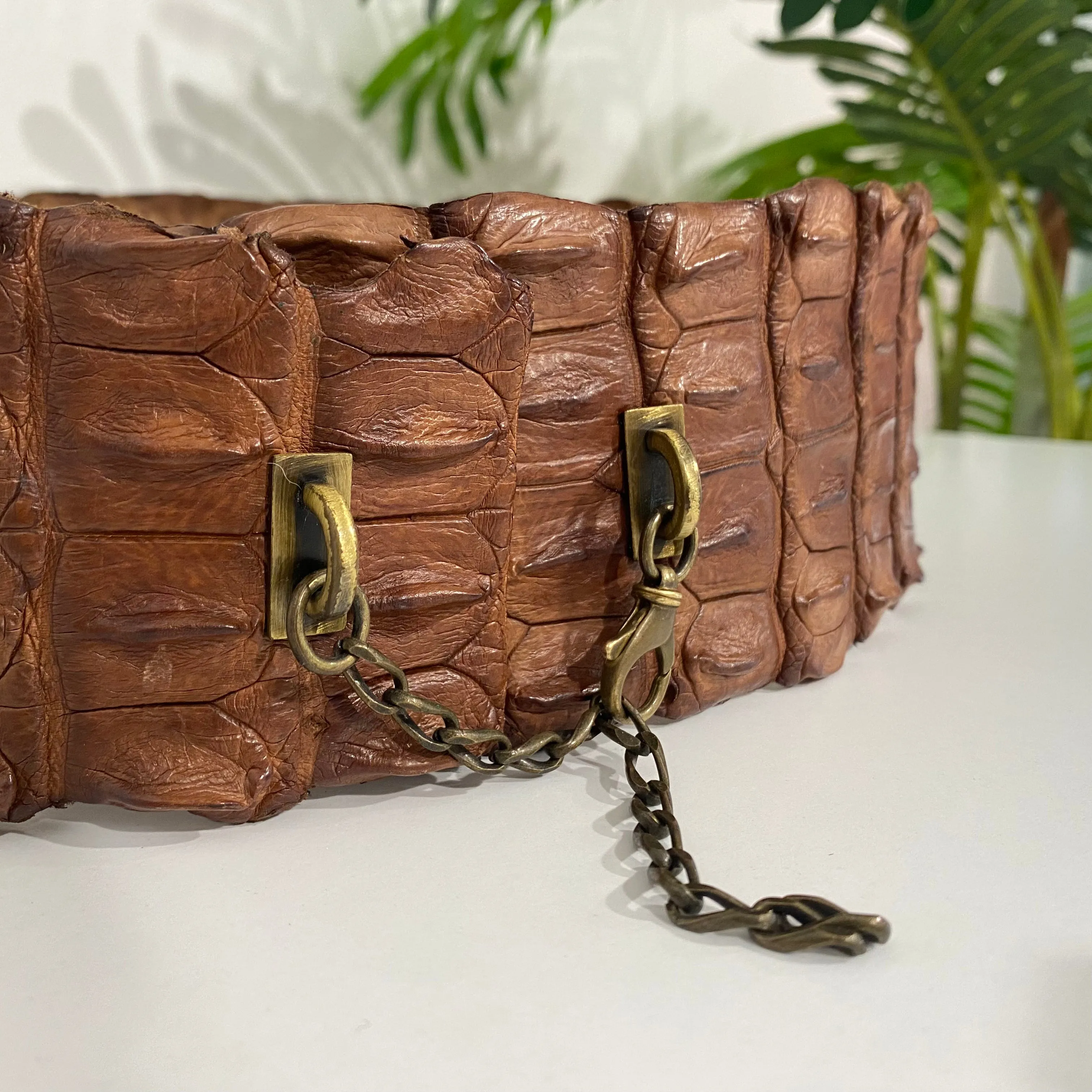 Alexander McQueen Crocodile Tail Belt