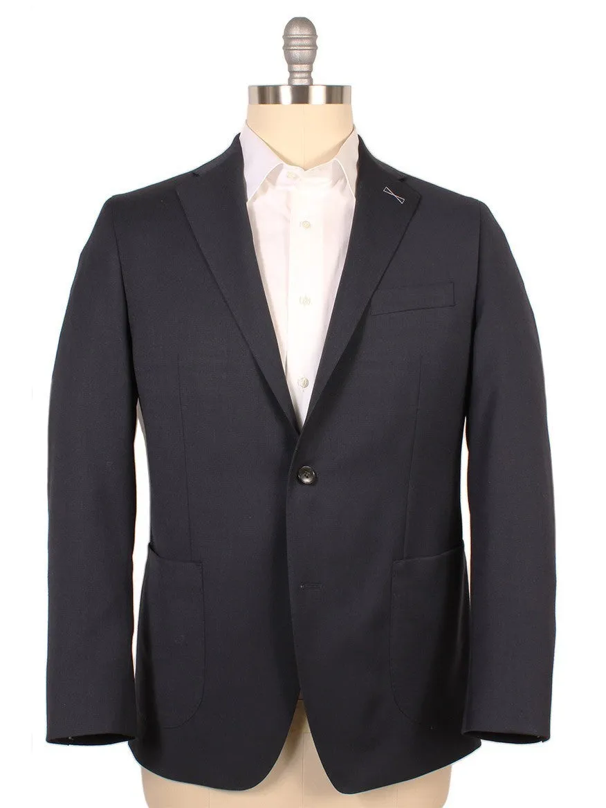 Atelier Munro Dark Blue Stretch Wool Blazer