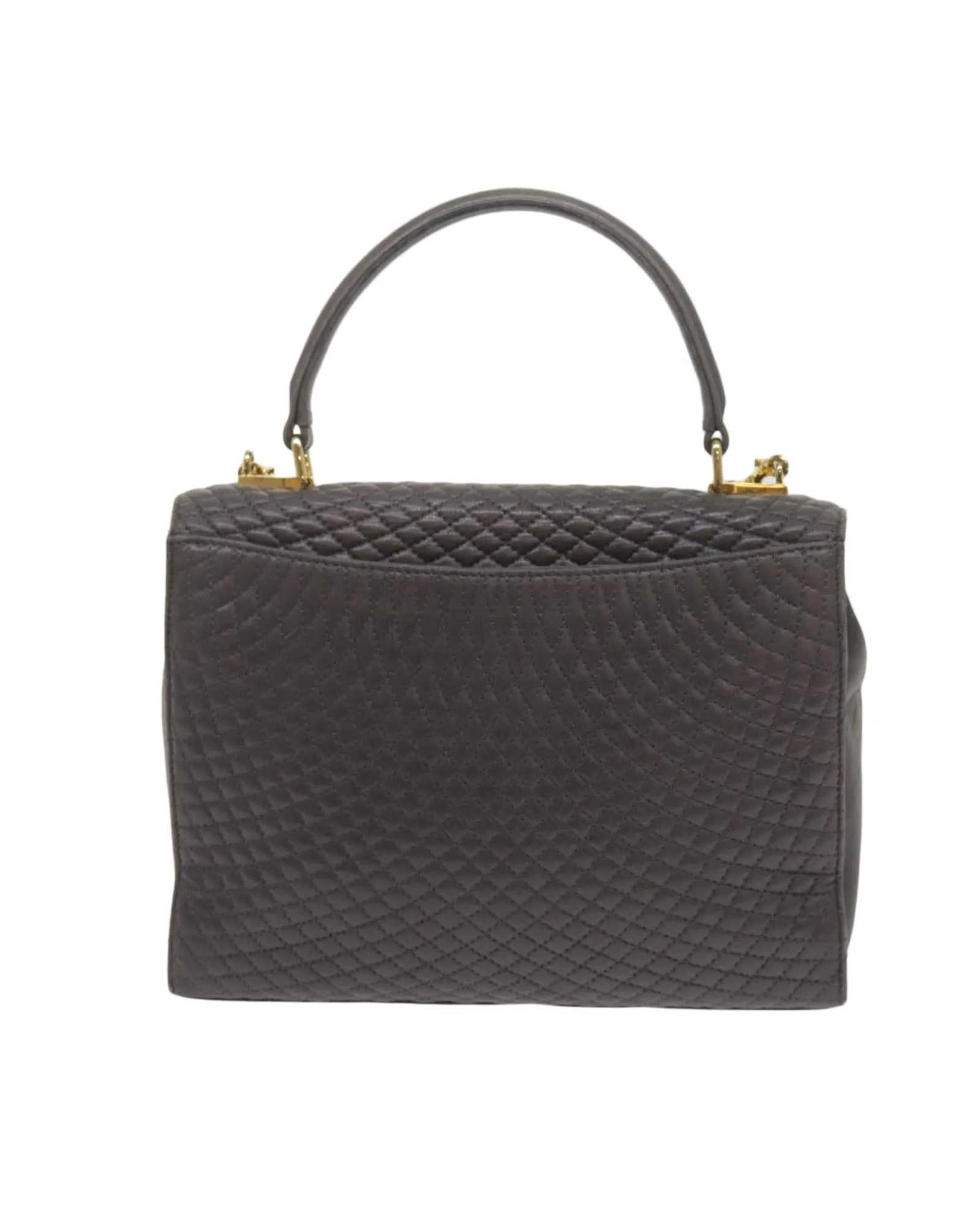 BALLY Womens Quilted Leather Shoulder Bag