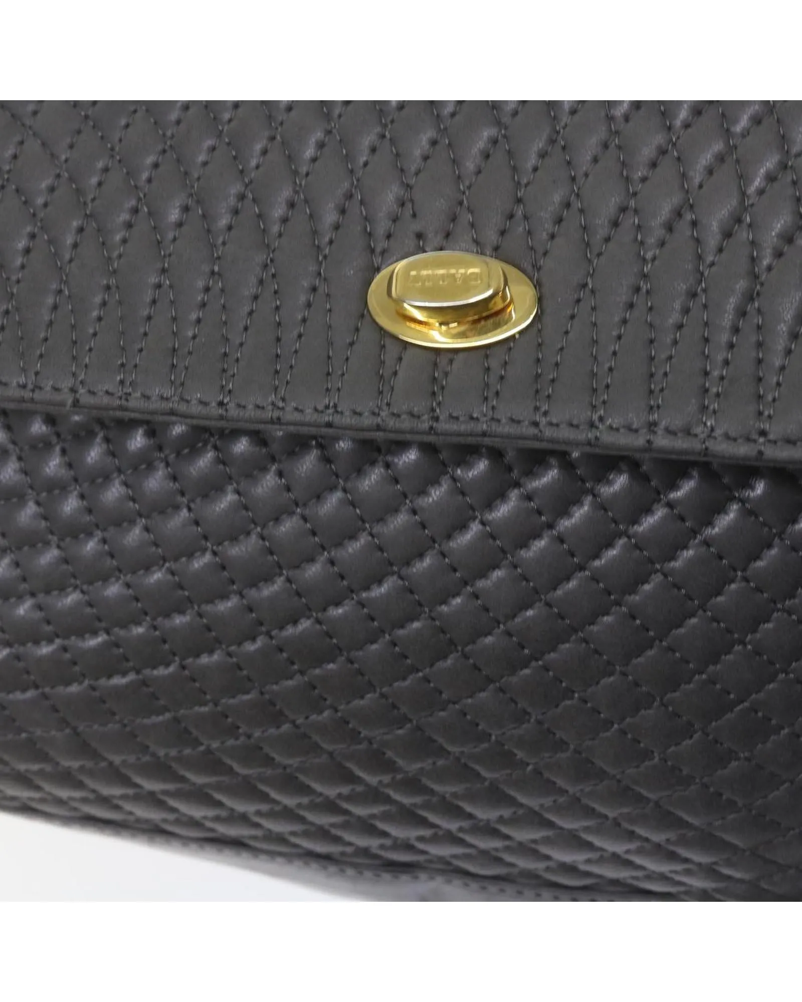 BALLY Womens Quilted Leather Shoulder Bag