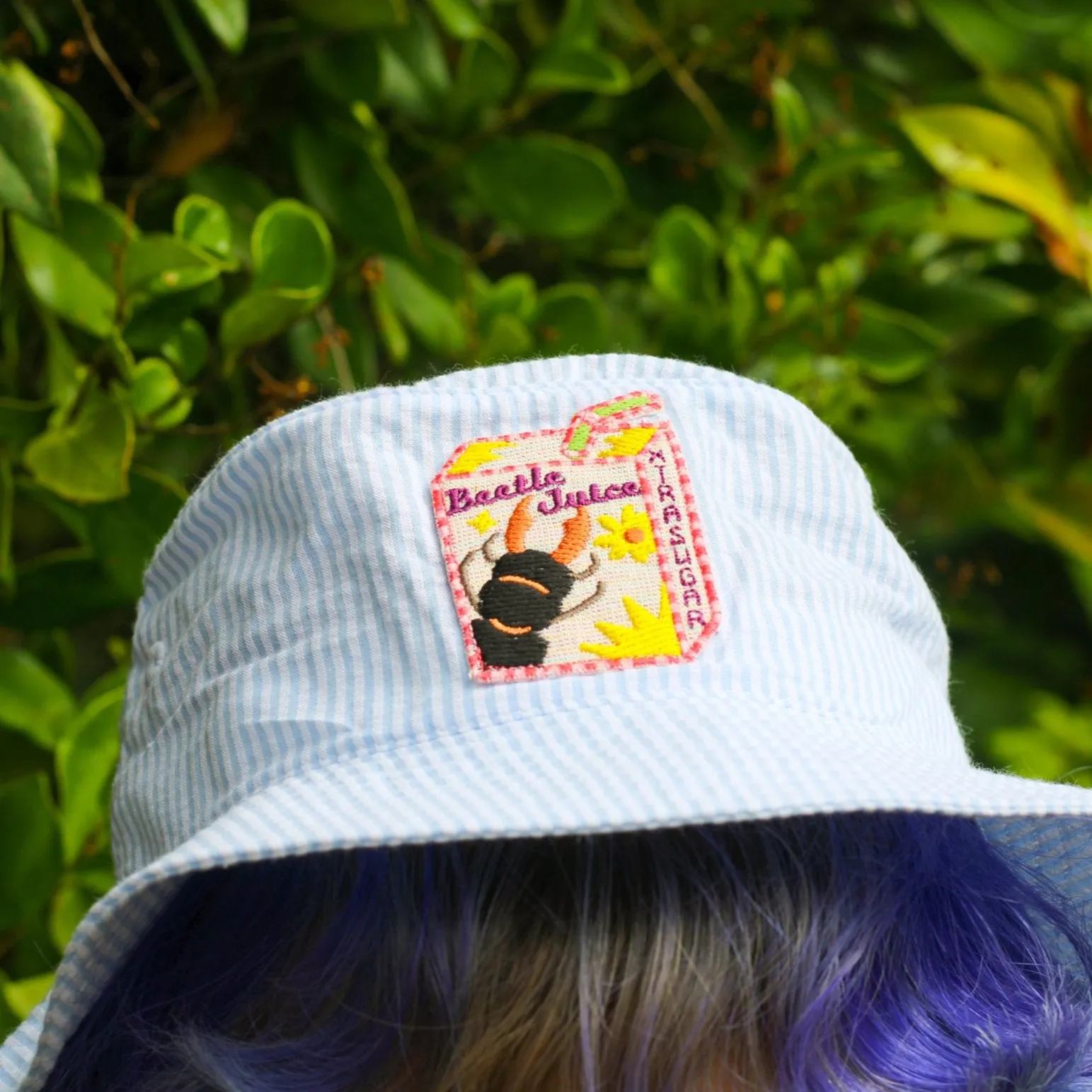 Beetle Juice Striped Bucket Hat!