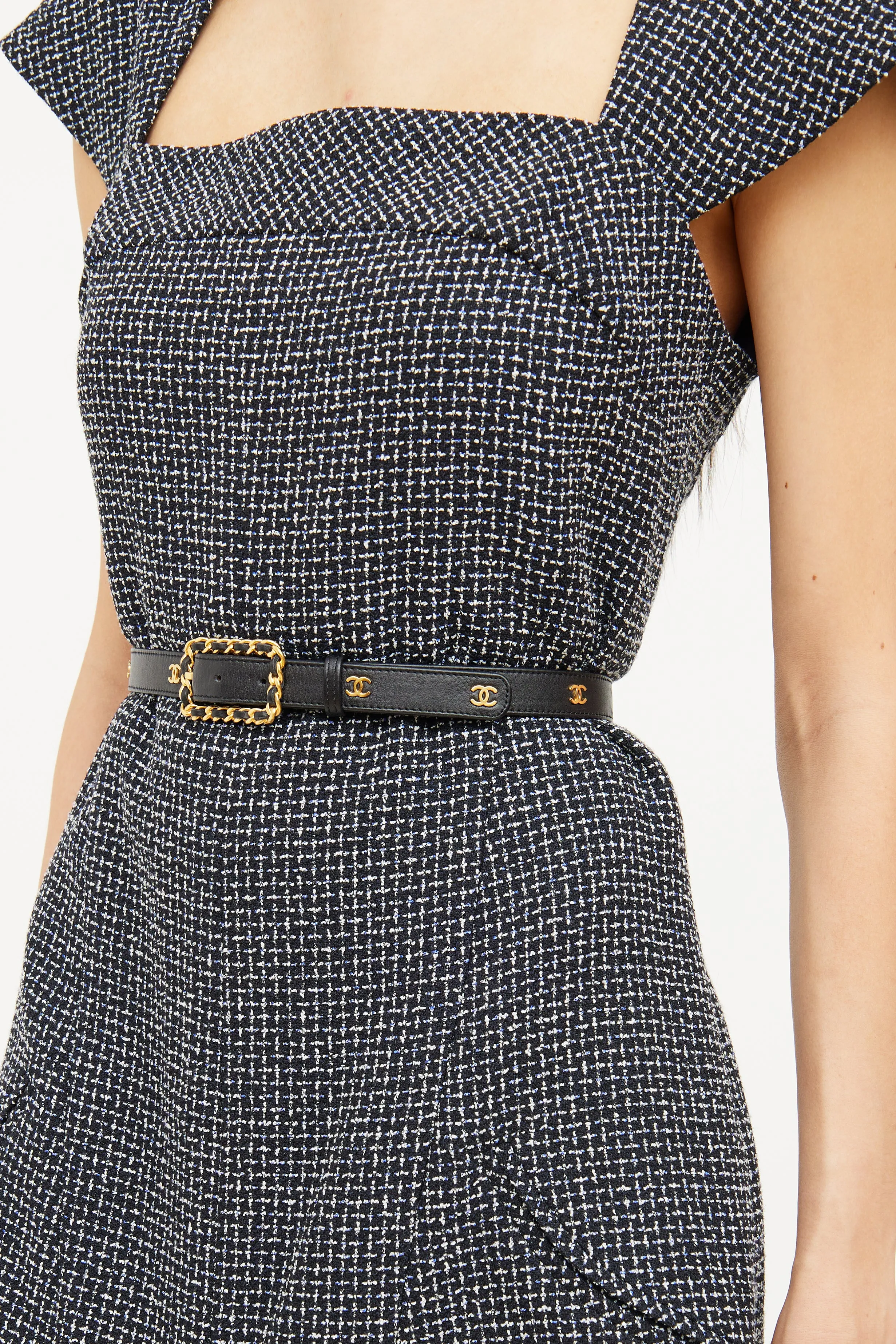 Black Chain Buckle CC Belt