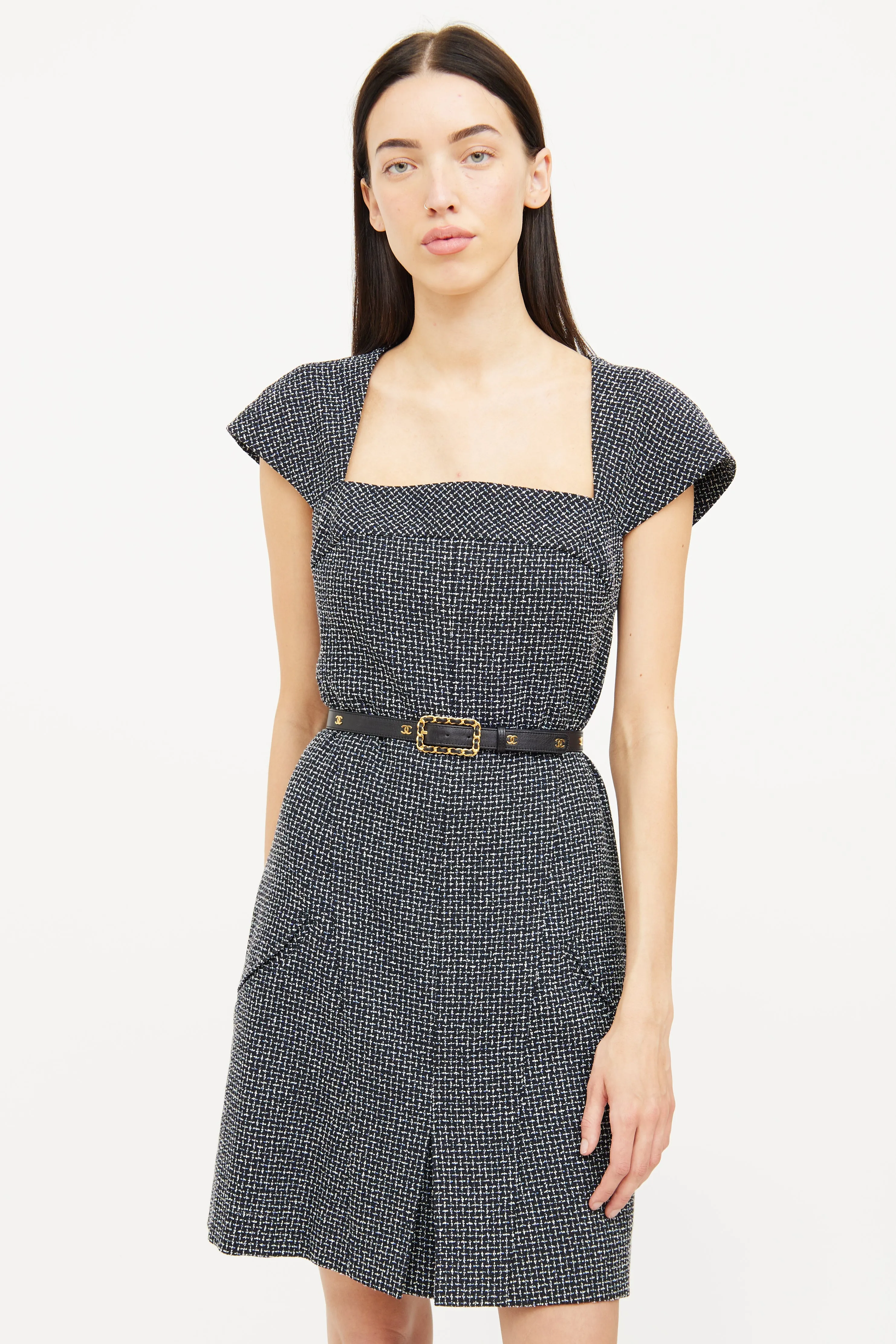 Black Chain Buckle CC Belt