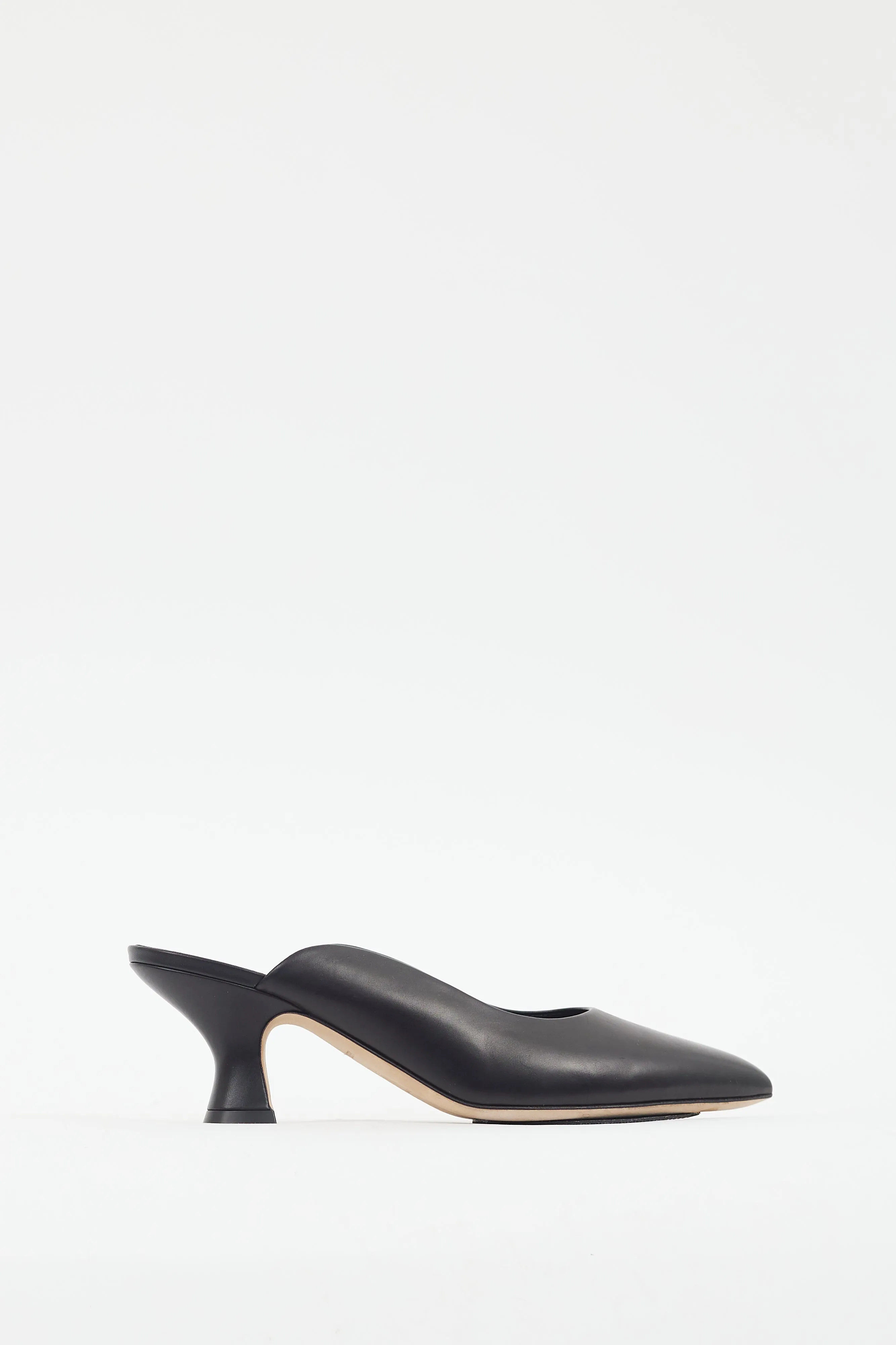 Black Leather Holme Mule