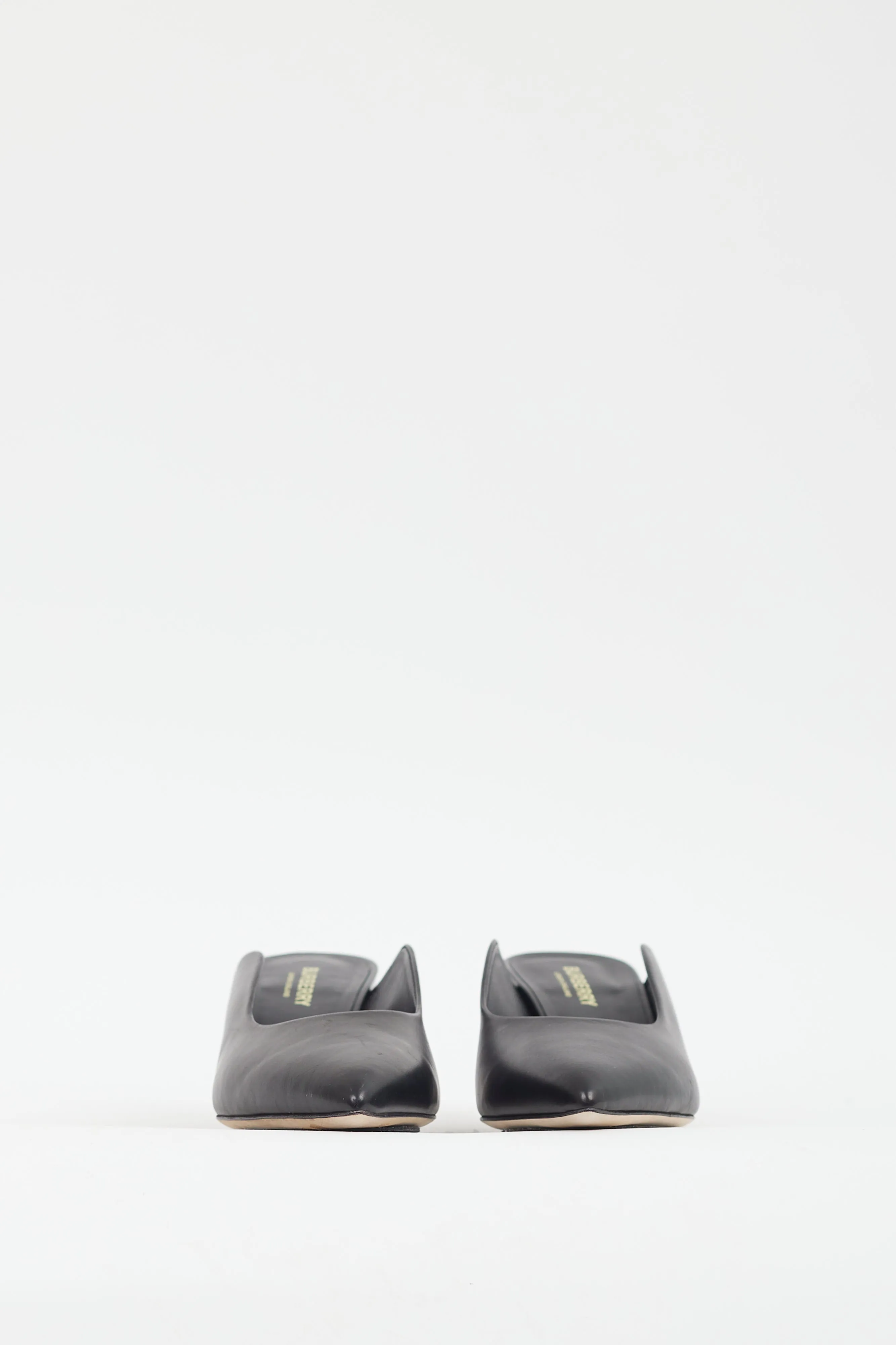 Black Leather Holme Mule
