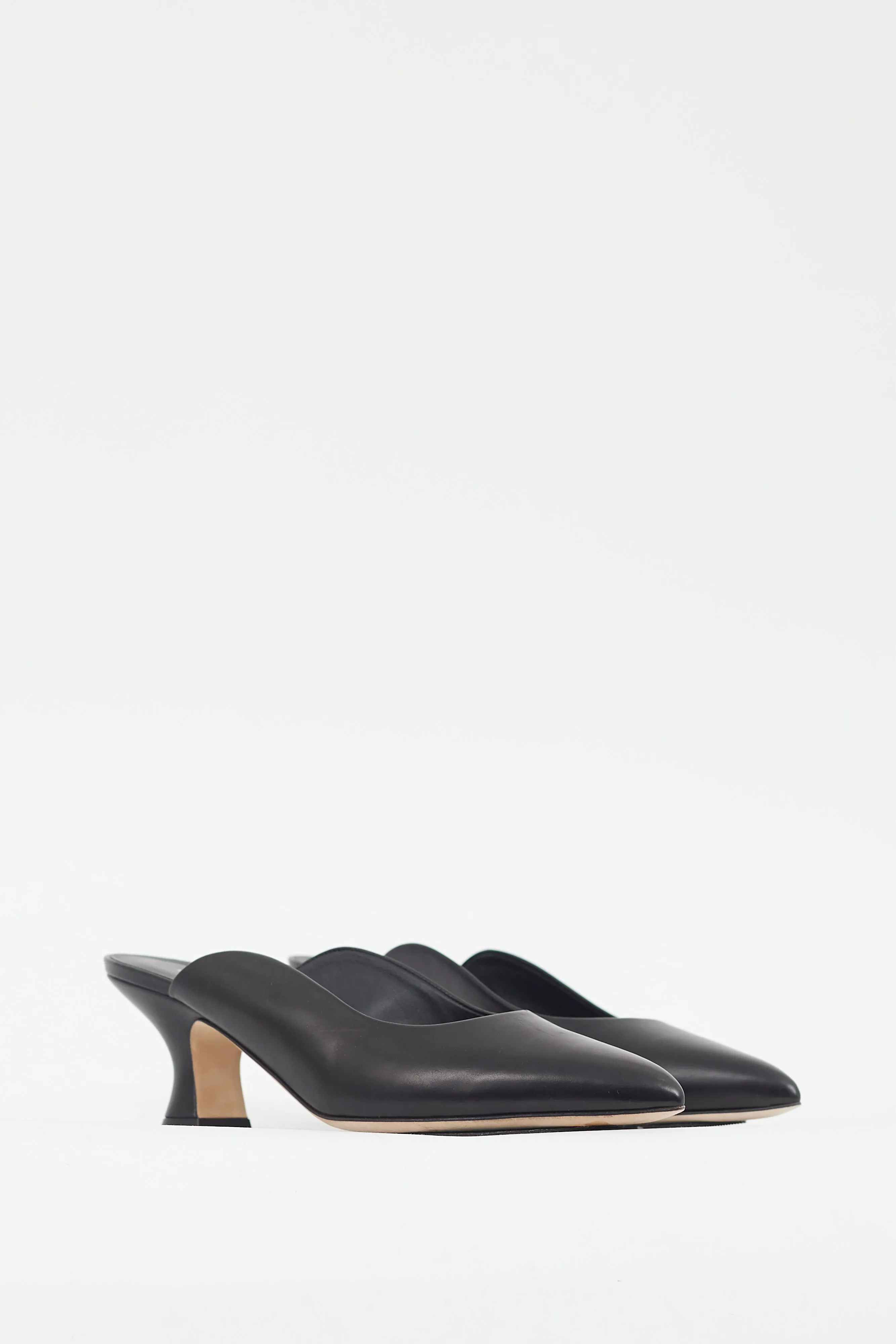 Black Leather Holme Mule