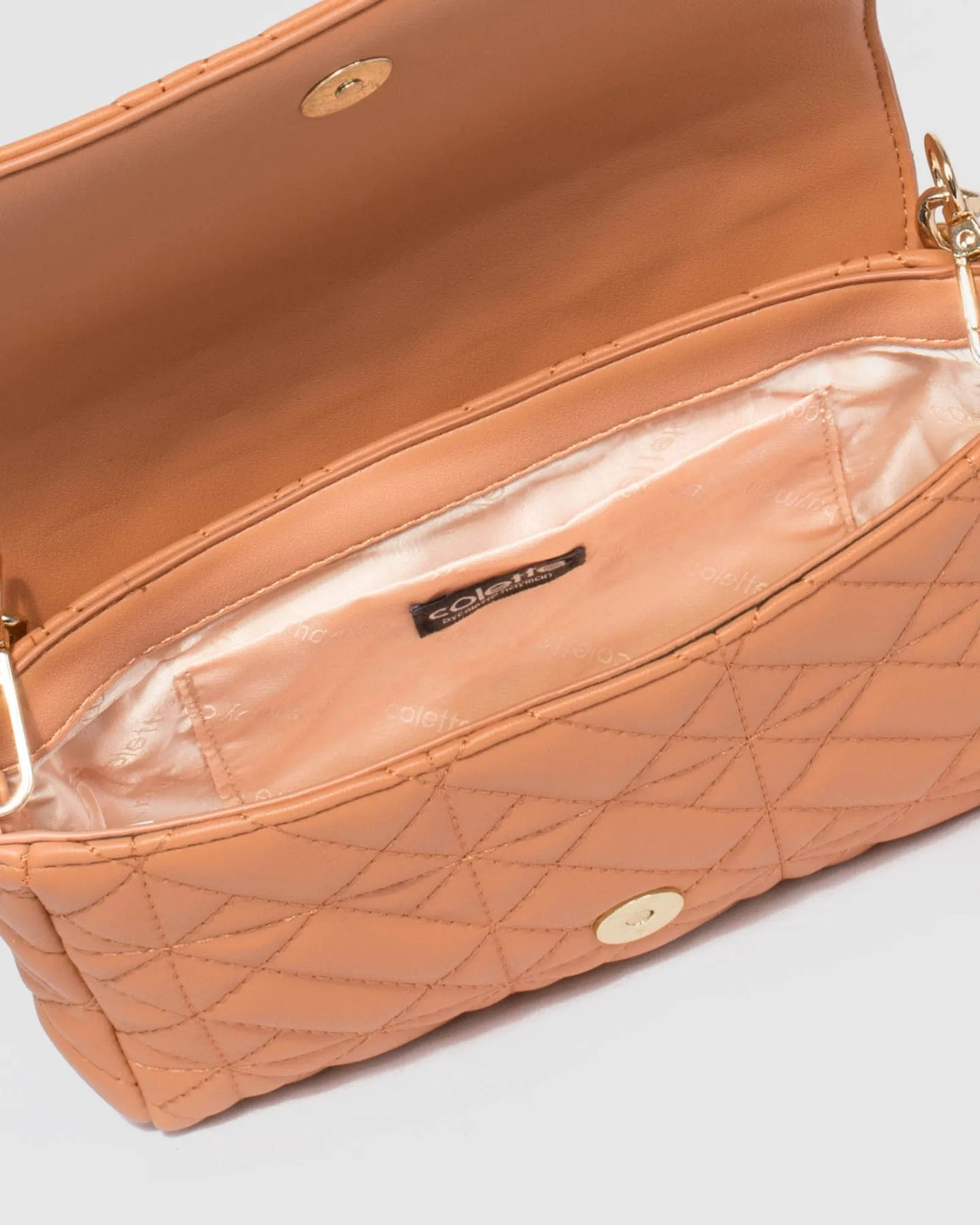 Caramel Monique Quilted Bag