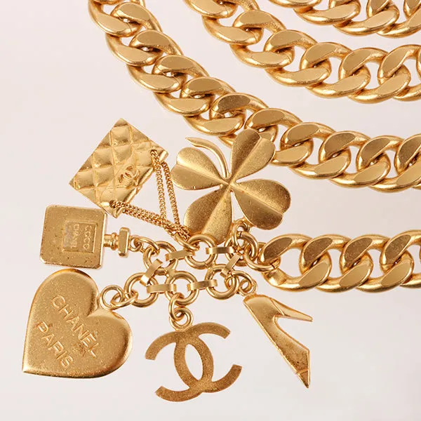CHANEL 1995 Made Cc Mark Multi Motif Chain Belt