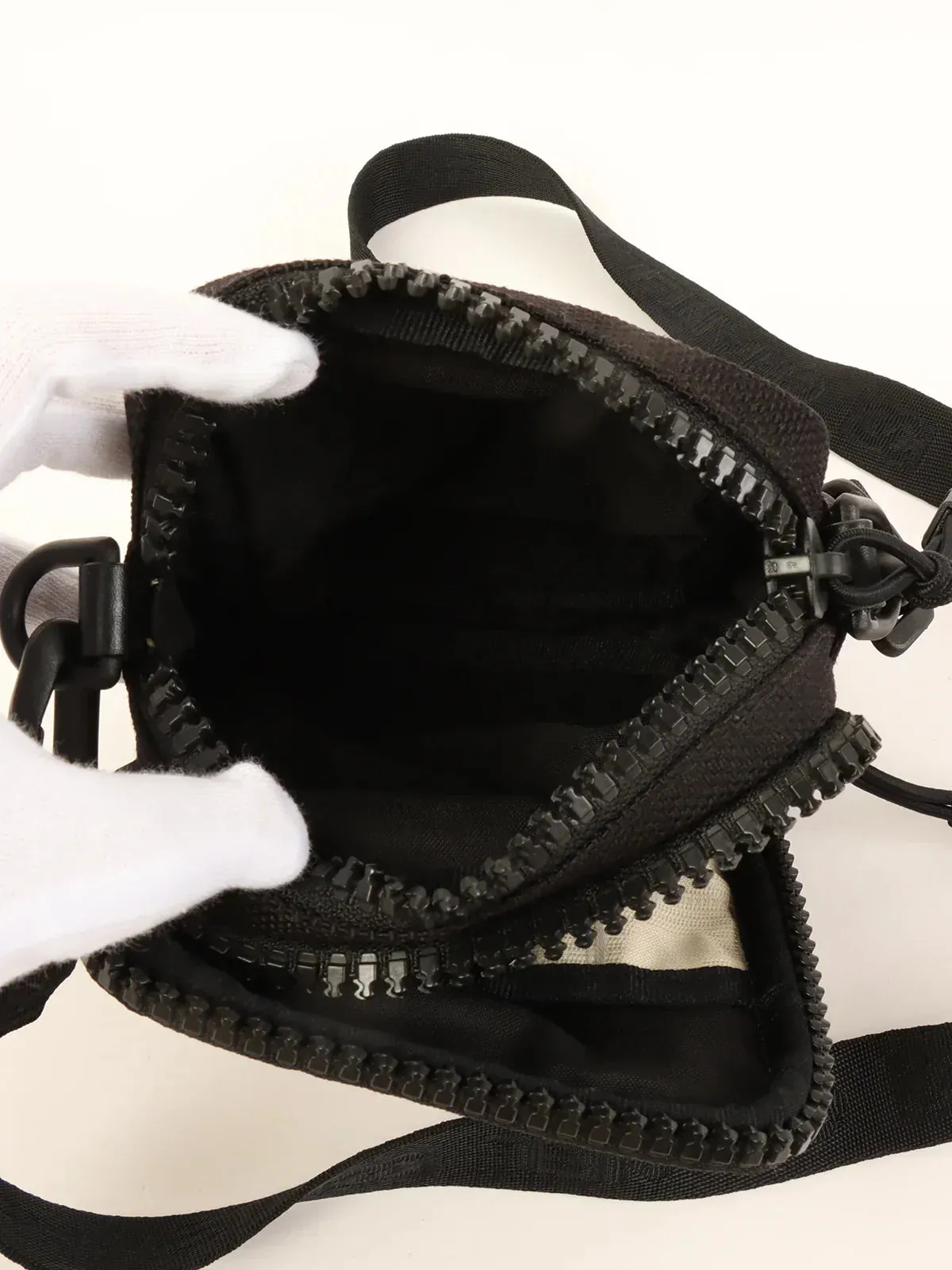 CHANEL Around 2003 Made Sport Line Cc Mark Shoulder Bag Black/White