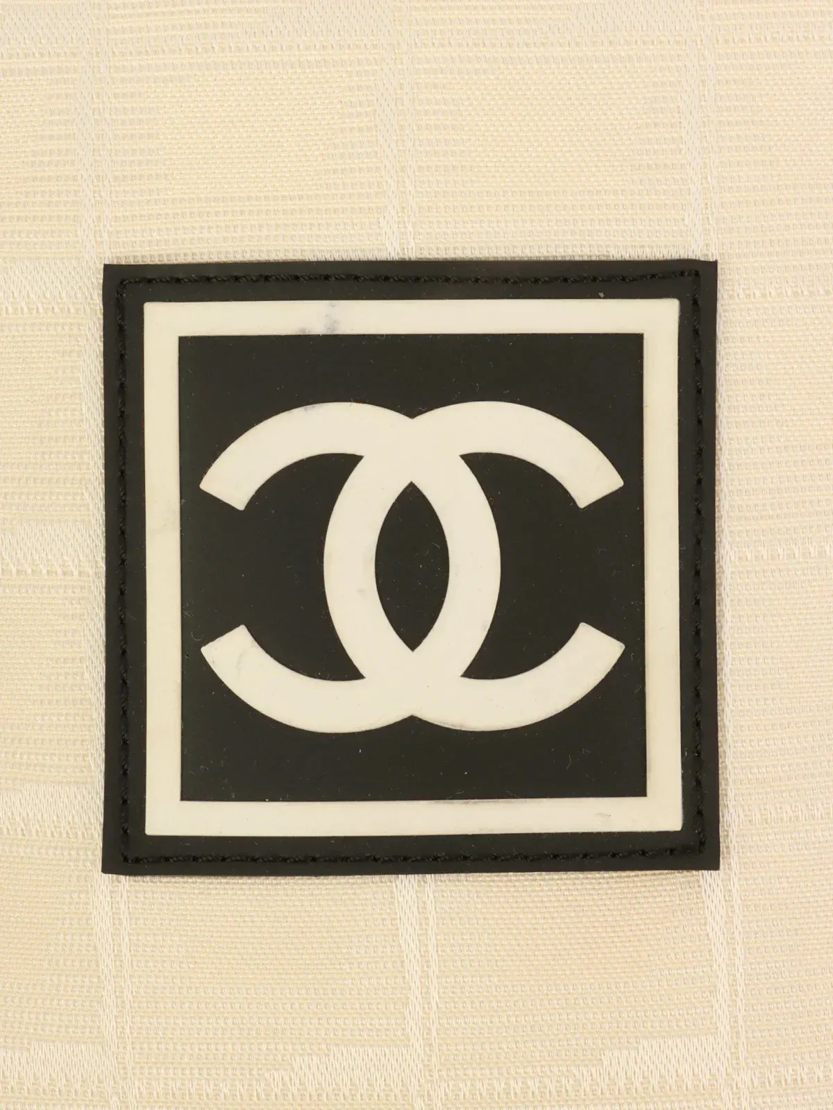 CHANEL Around 2003 Made Sport Line Cc Mark Shoulder Bag Black/White