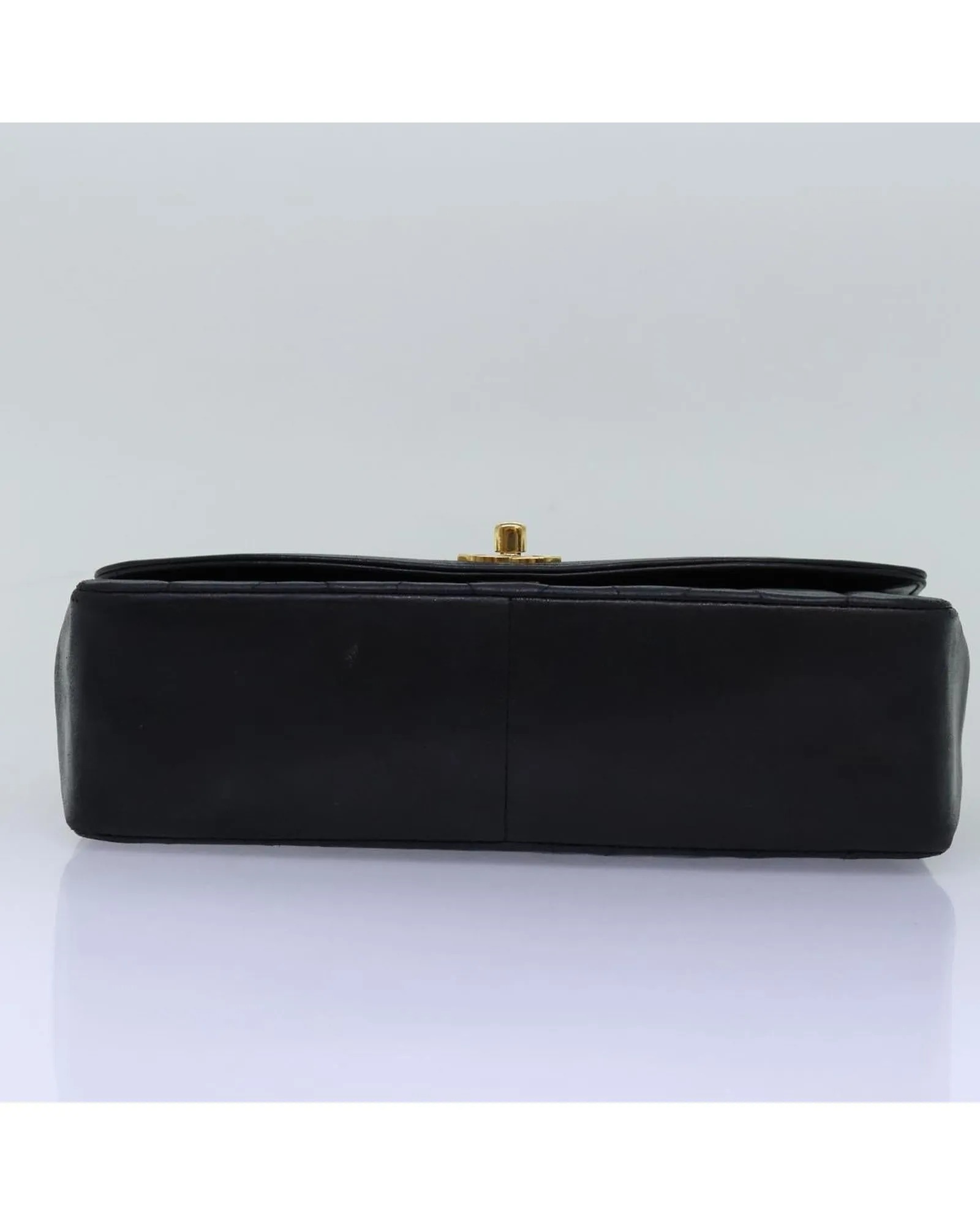 CHANEL Classic Double Flap Black Leather Shoulder Bag