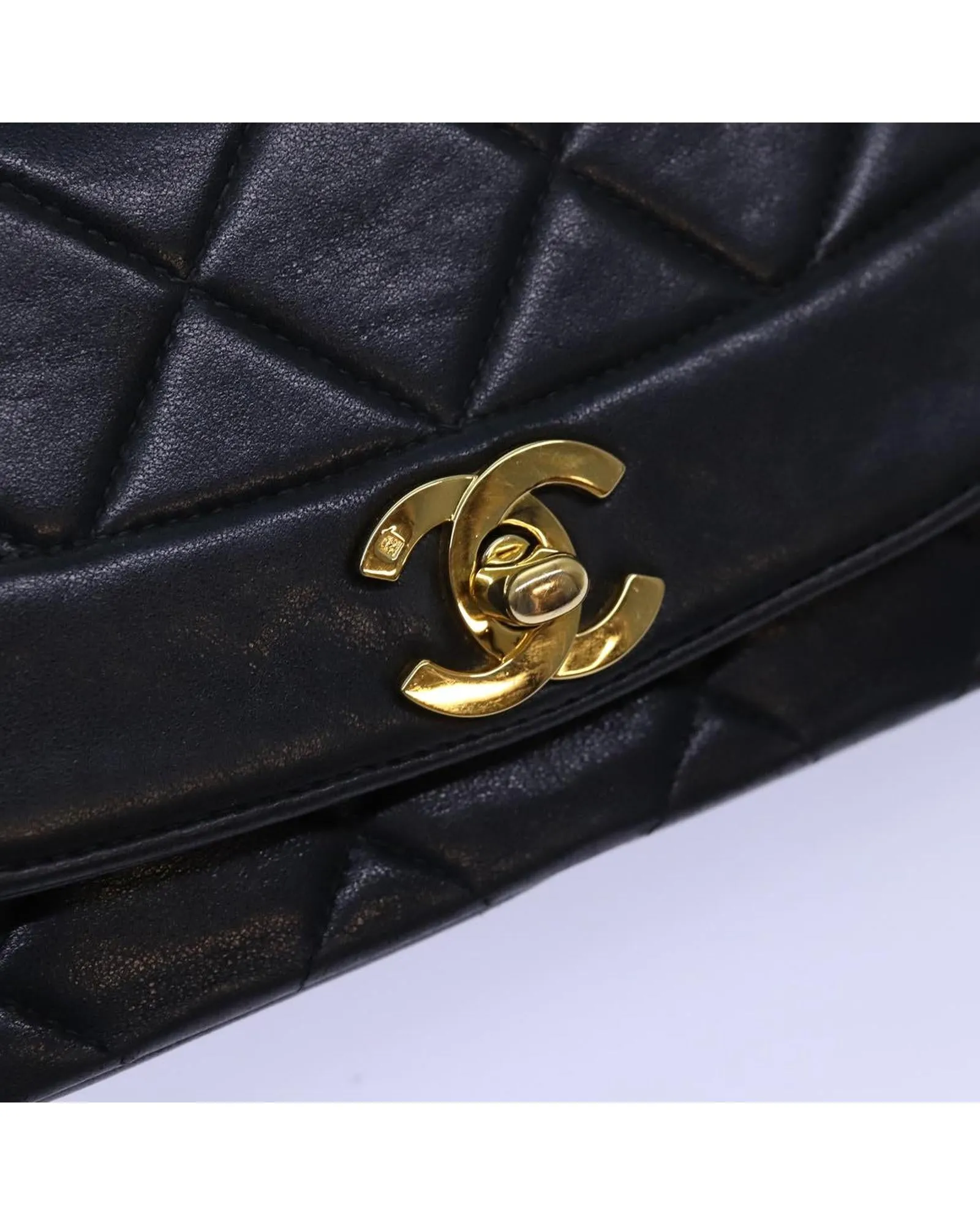 CHANEL Classic Double Flap Black Leather Shoulder Bag