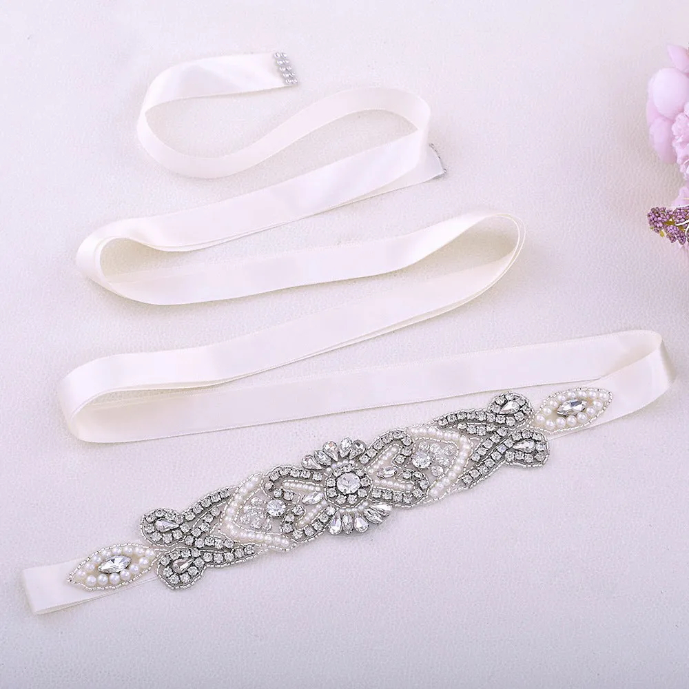 Crystal Rhinestone Belt For Wedding Gowns