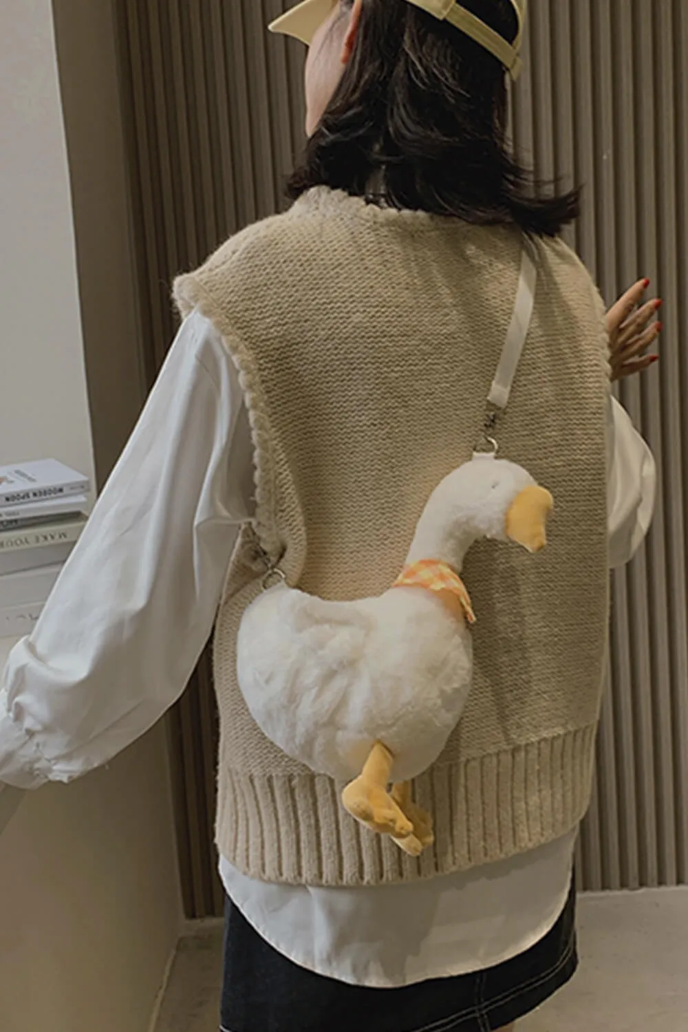 Cute Plush Duck Shoulder Bag