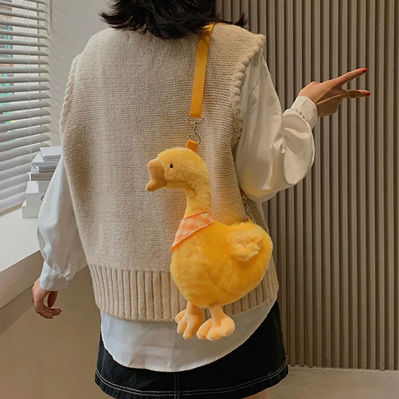 Cute Plush Duck Shoulder Bag