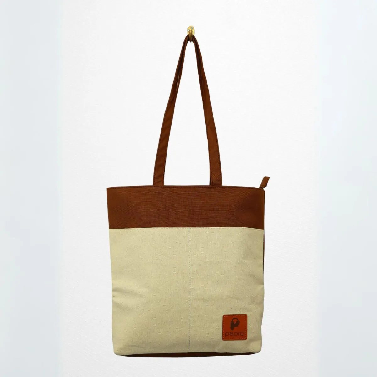 Dual Shade Shopper Tote Bag | Cotton Canvas | Hand-Crafted | Minimalistic Chic