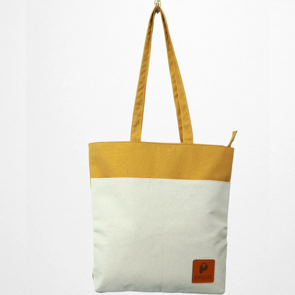 Dual Shade Shopper Tote Bag | Cotton Canvas | Hand-Crafted | Minimalistic Chic