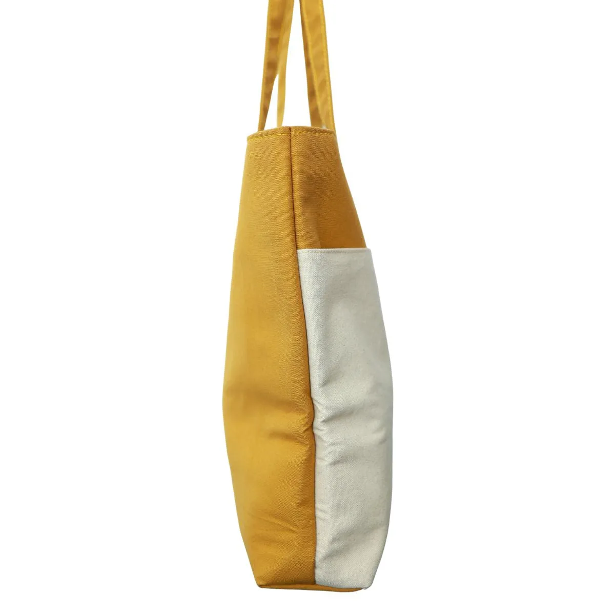 Dual Shade Shopper Tote Bag | Cotton Canvas | Hand-Crafted | Minimalistic Chic