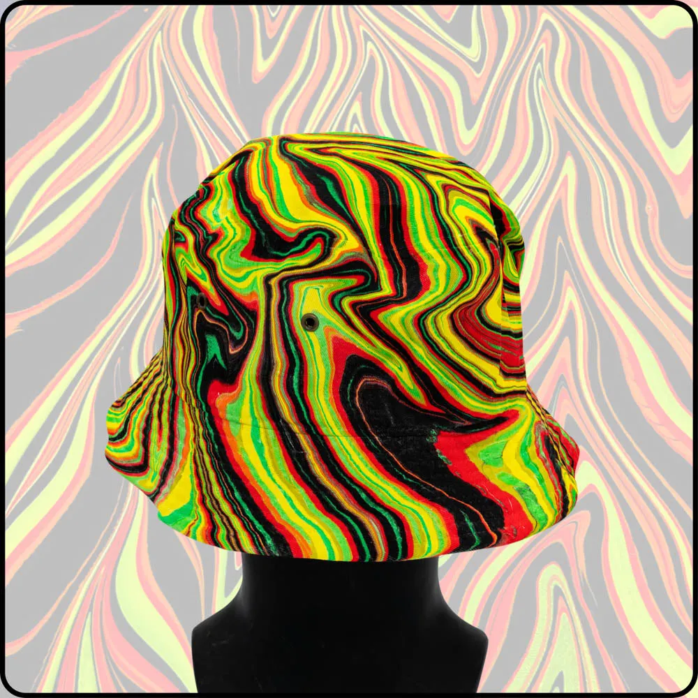 Fire Lines RGB Hydro-Dipped Bucket Hat
