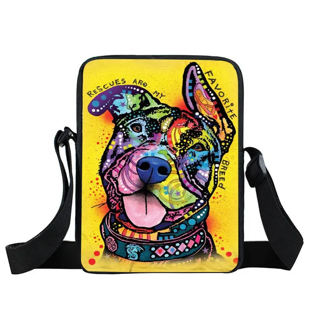 German Shepherd Messenger Bag, Women Handbag, Boys Girls Mini Cross Bags, Kids Gift, Book Bags