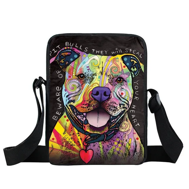 German Shepherd Messenger Bag, Women Handbag, Boys Girls Mini Cross Bags, Kids Gift, Book Bags