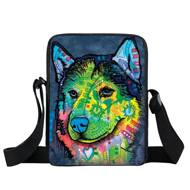 German Shepherd Messenger Bag, Women Handbag, Boys Girls Mini Cross Bags, Kids Gift, Book Bags