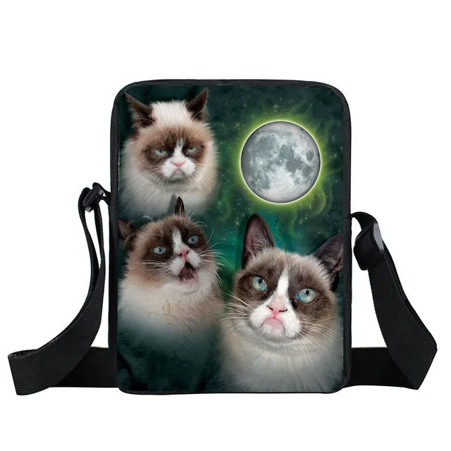 German Shepherd Messenger Bag, Women Handbag, Boys Girls Mini Cross Bags, Kids Gift, Book Bags