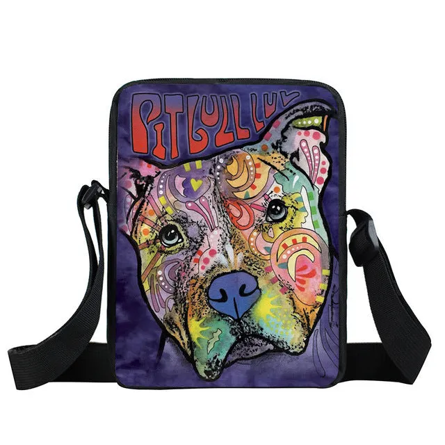 German Shepherd Messenger Bag, Women Handbag, Boys Girls Mini Cross Bags, Kids Gift, Book Bags