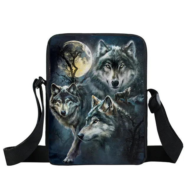 German Shepherd Messenger Bag, Women Handbag, Boys Girls Mini Cross Bags, Kids Gift, Book Bags