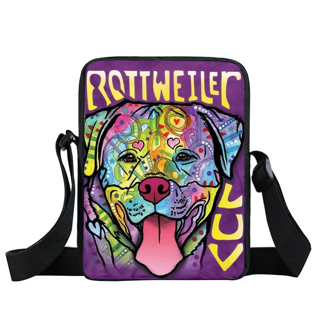 German Shepherd Messenger Bag, Women Handbag, Boys Girls Mini Cross Bags, Kids Gift, Book Bags
