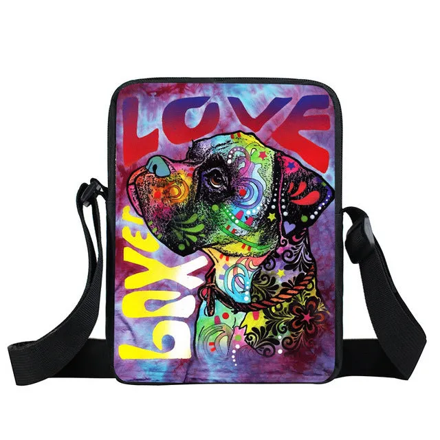 German Shepherd Messenger Bag, Women Handbag, Boys Girls Mini Cross Bags, Kids Gift, Book Bags