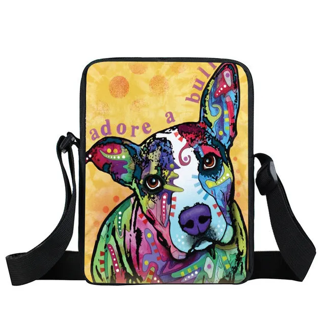 German Shepherd Messenger Bag, Women Handbag, Boys Girls Mini Cross Bags, Kids Gift, Book Bags
