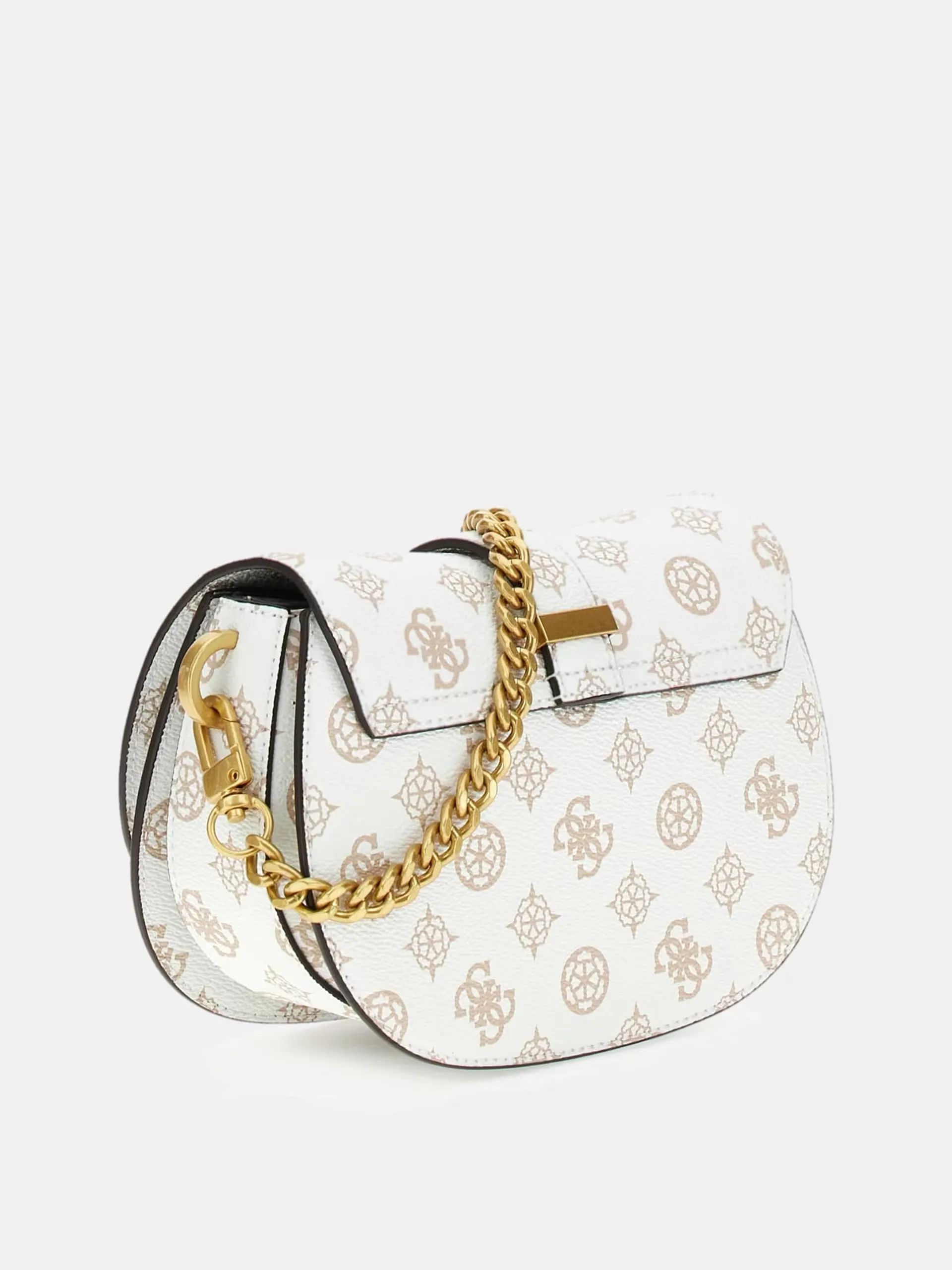 Guess Kuba Compartment Mini Satchel - White Logo