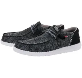 HEY DUDE MENS WALLY FUNK OPEN MESH (BLACK/WHITE)