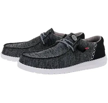 HEY DUDE MENS WALLY FUNK OPEN MESH (BLACK/WHITE)