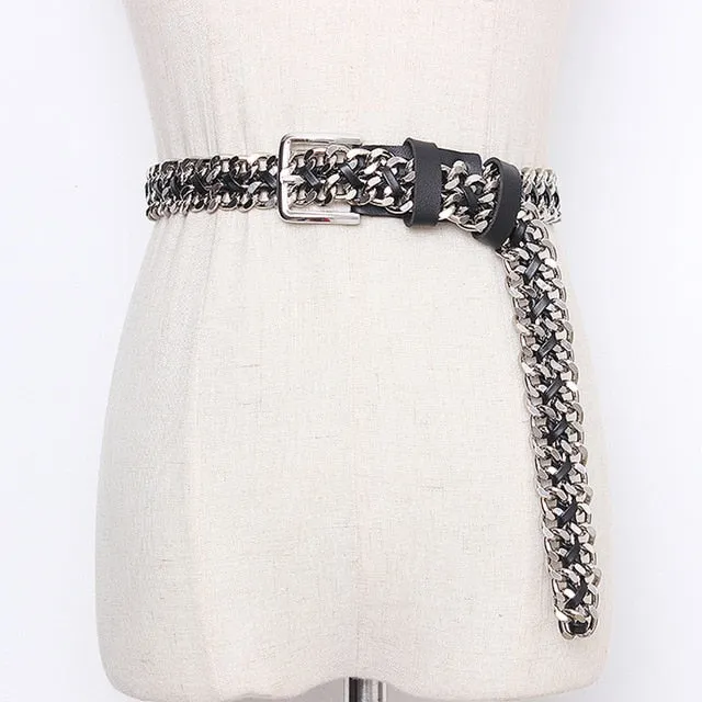 Leather Chain Belt