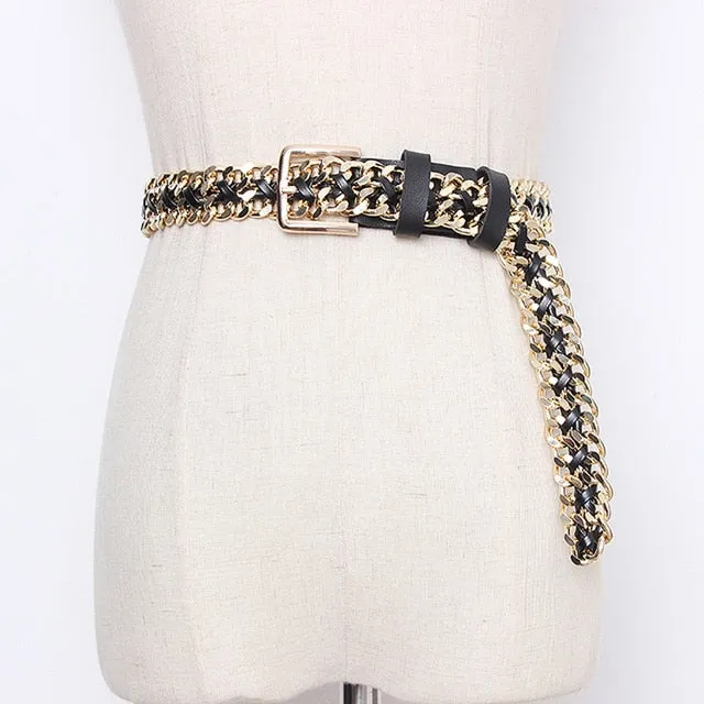 Leather Chain Belt