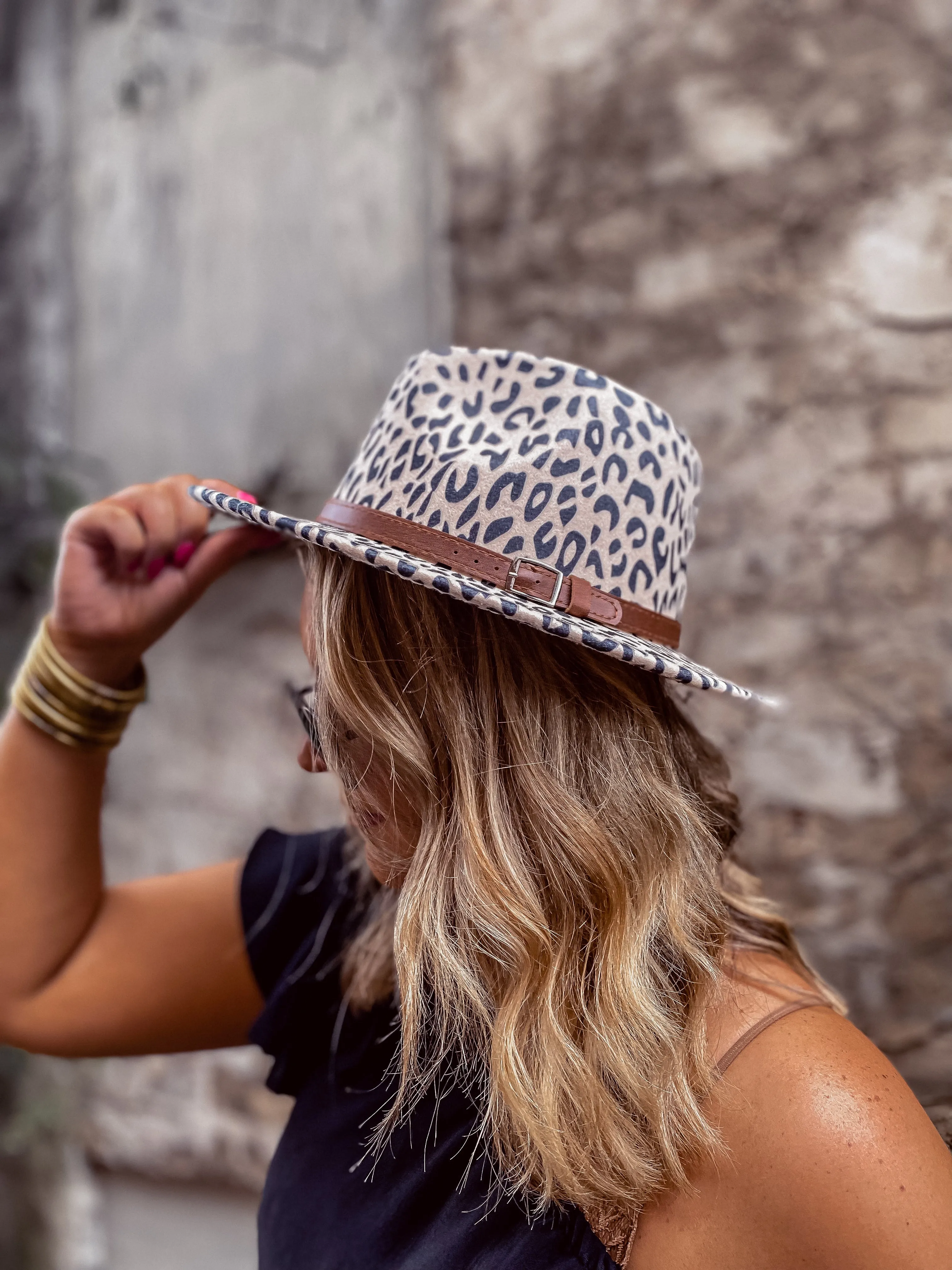 Leopard Panama Hat in Several Colors