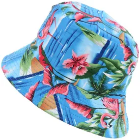 Reversible Printed Bucket hat JH860 blue