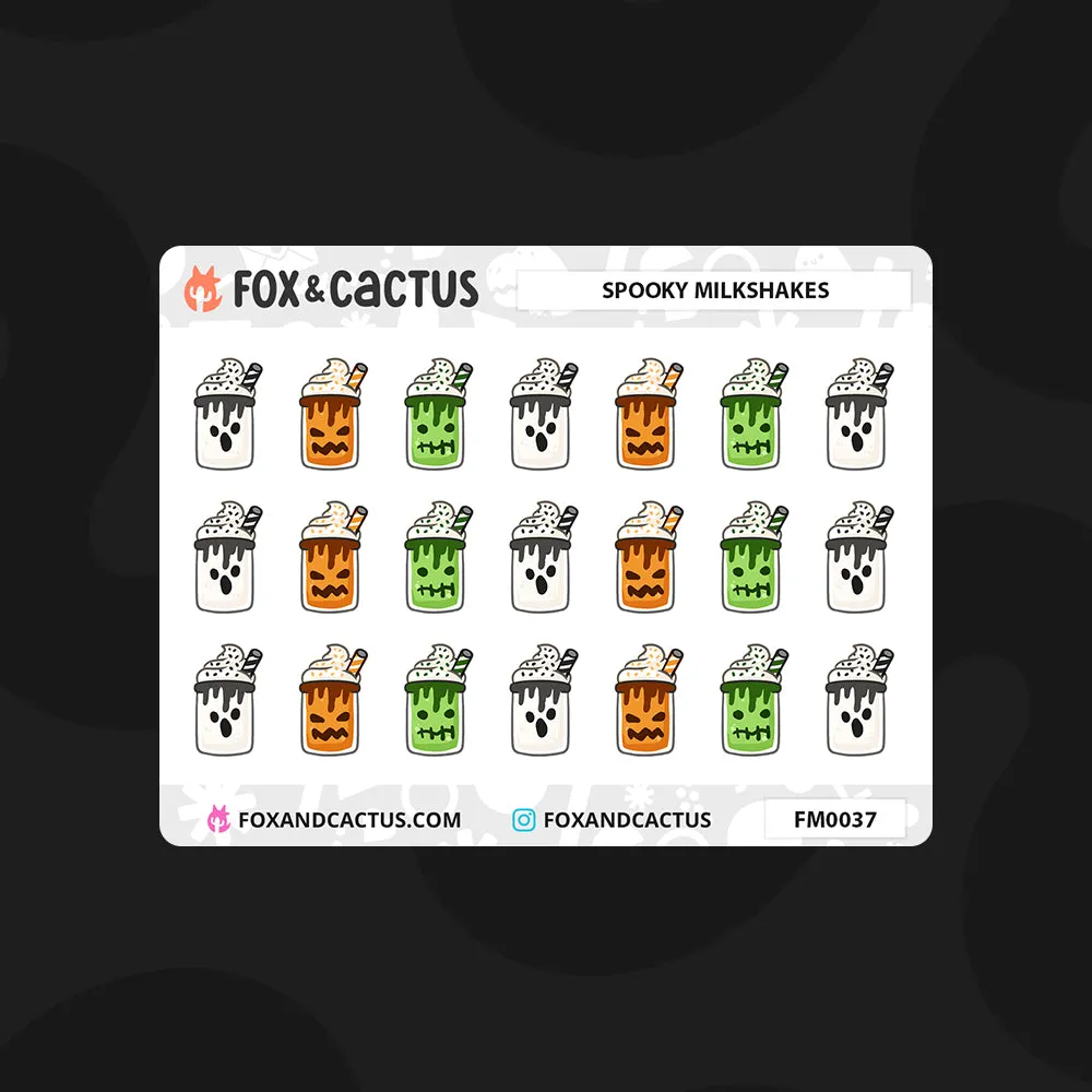 Spooky Milkshakes (Mini Sheet) Stickers
