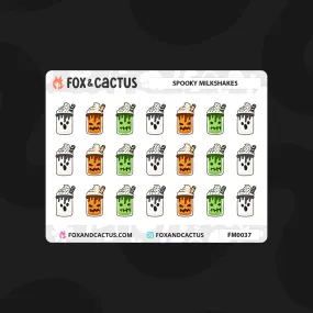 Spooky Milkshakes (Mini Sheet) Stickers
