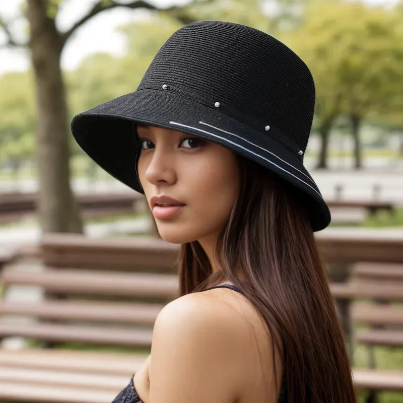 Stylish Wide Brim Straw Sun Hat for Summer