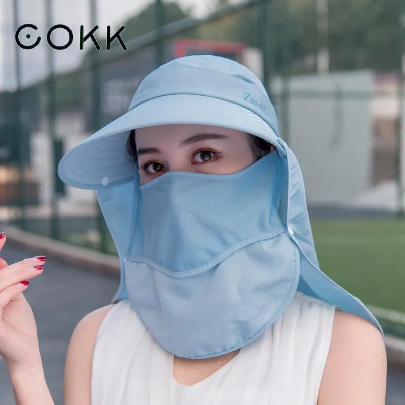 Summer Hats For Women Sun Hat With Mask Breathable Suncreen Outdoor Bicycling Beach Cap